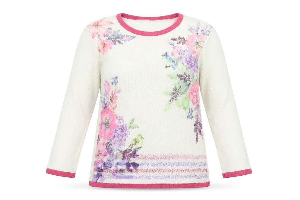 Mudflower Womens White  Knit Pullover Jumper Size M