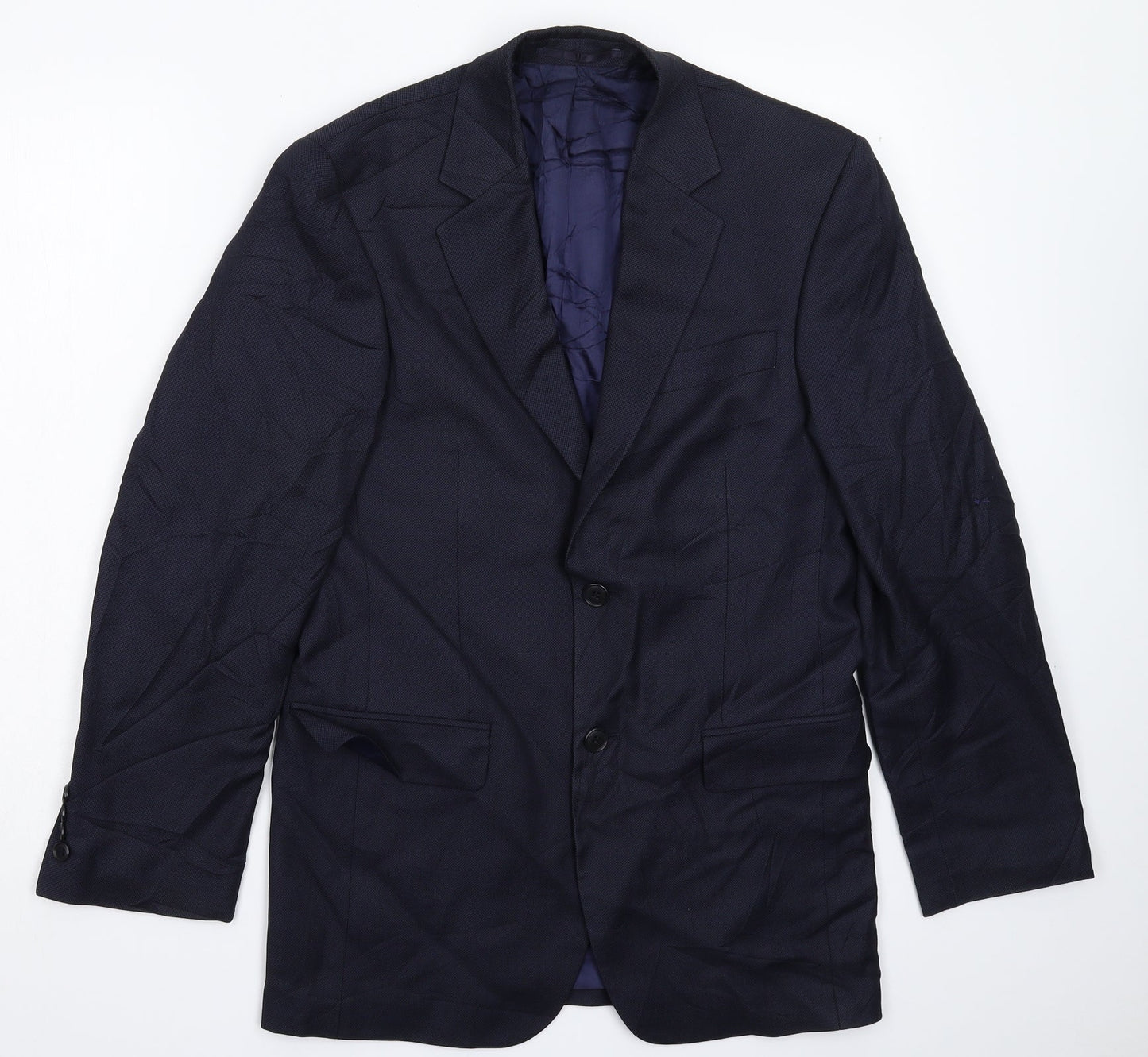 John Lewis Mens Blue   Jacket Suit Jacket Size 36