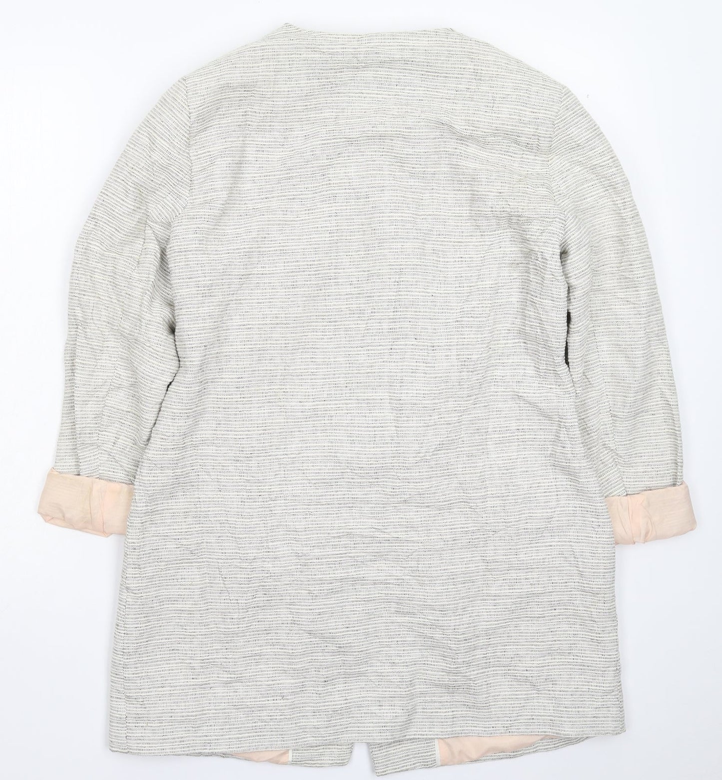Kenar Womens Grey Striped  Jacket Blazer Size 14