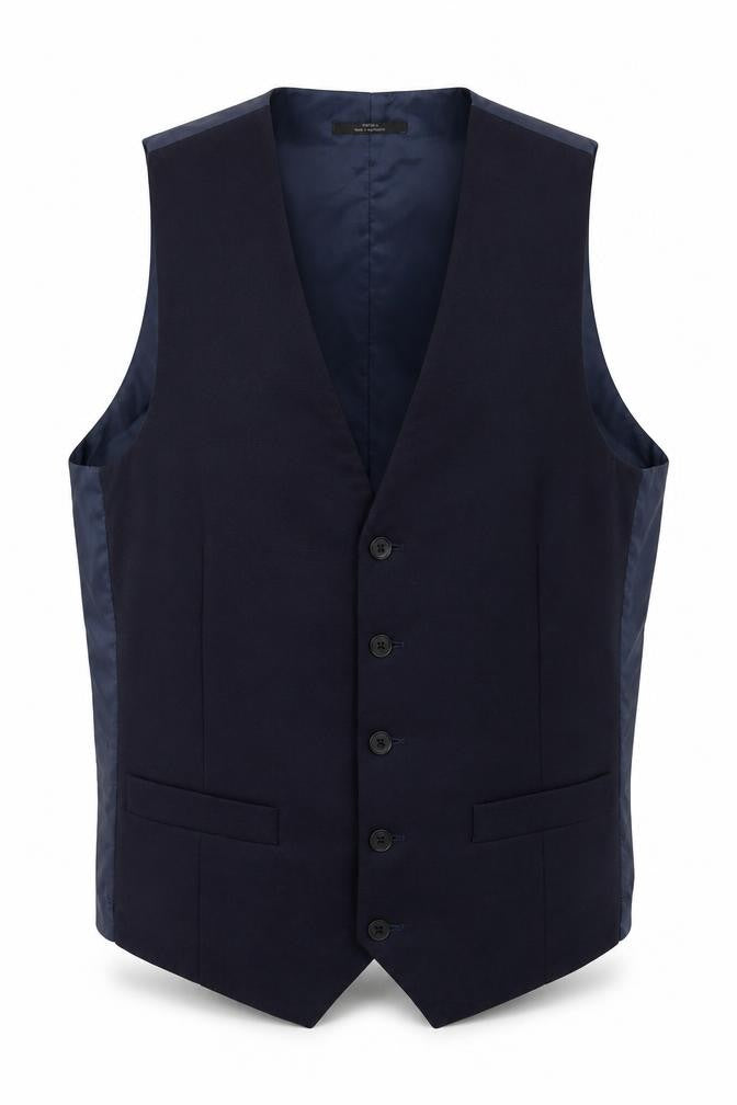 Marks and Spencer Mens Blue   Jacket Suit Waistcoat Size S