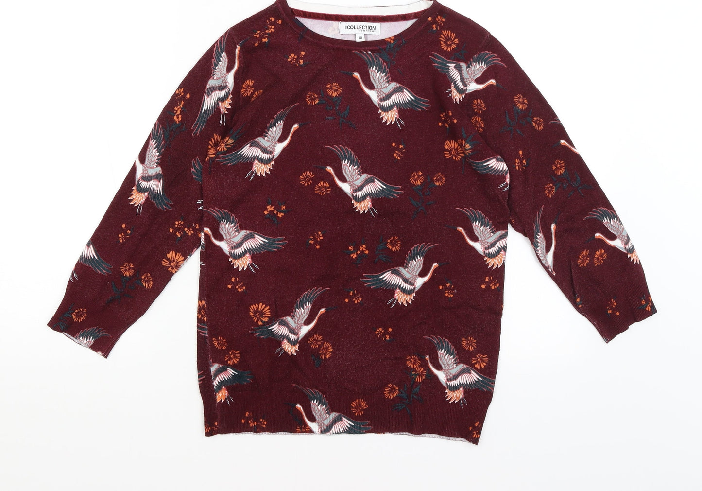 Collection Womens Red   Pullover Jumper Size 10  - Cranes