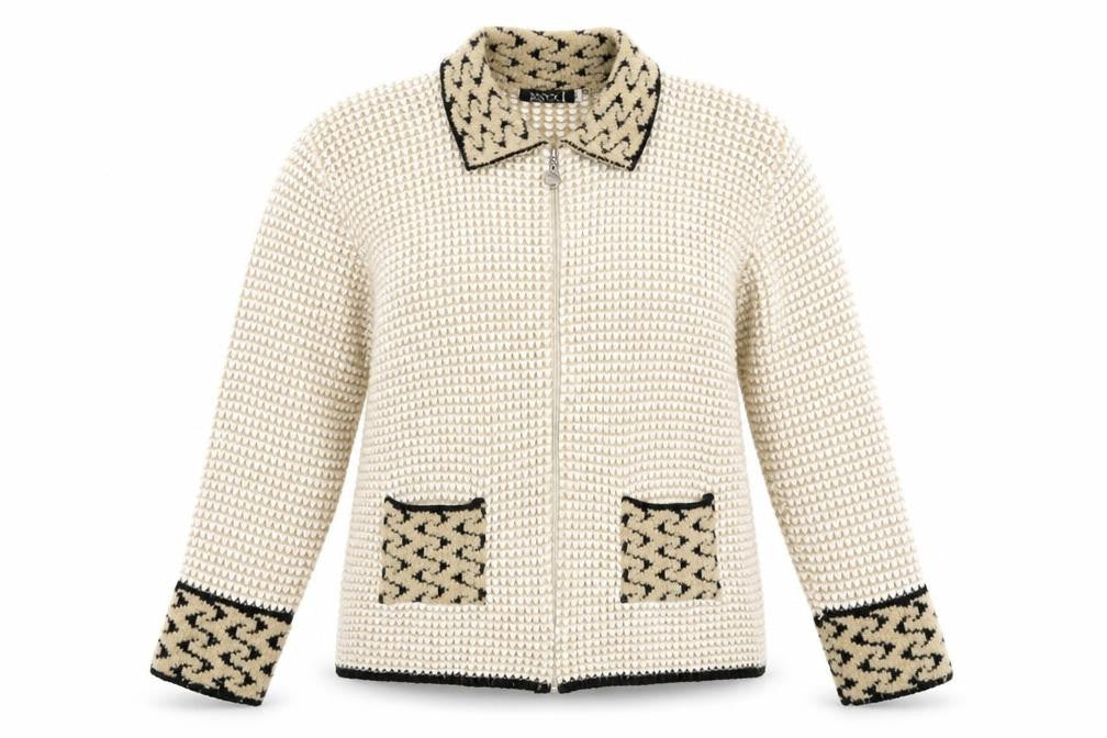 Envy Womens Beige   Full Zip Jumper Size M