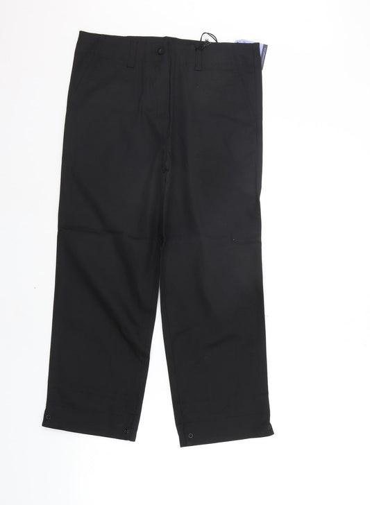 moose Womens Black   Trousers  Size 10 L23 in