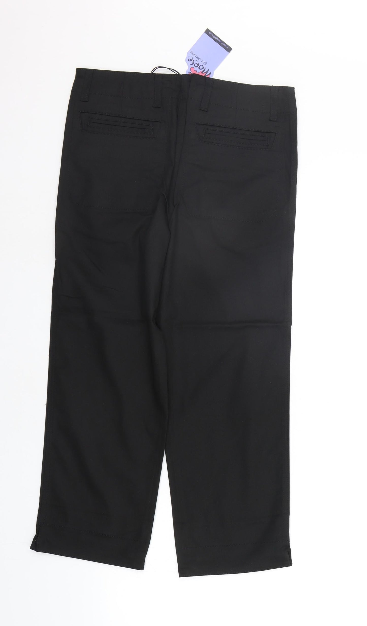 moose Womens Black   Trousers  Size 10 L23 in
