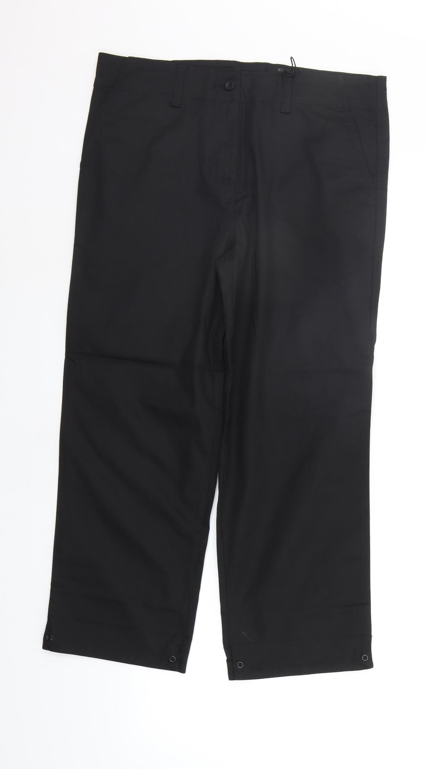 moose Womens Black   Trousers  Size 12 L23 in