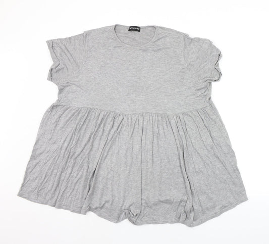 PRETTYLITTLETHING Womens Grey   Basic T-Shirt Size 8