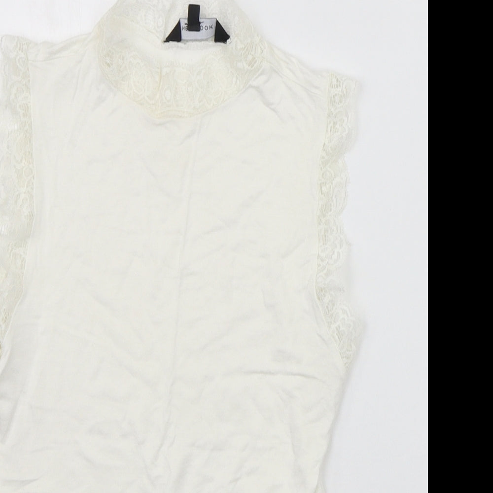 New Look Womens White   Basic T-Shirt Size 8