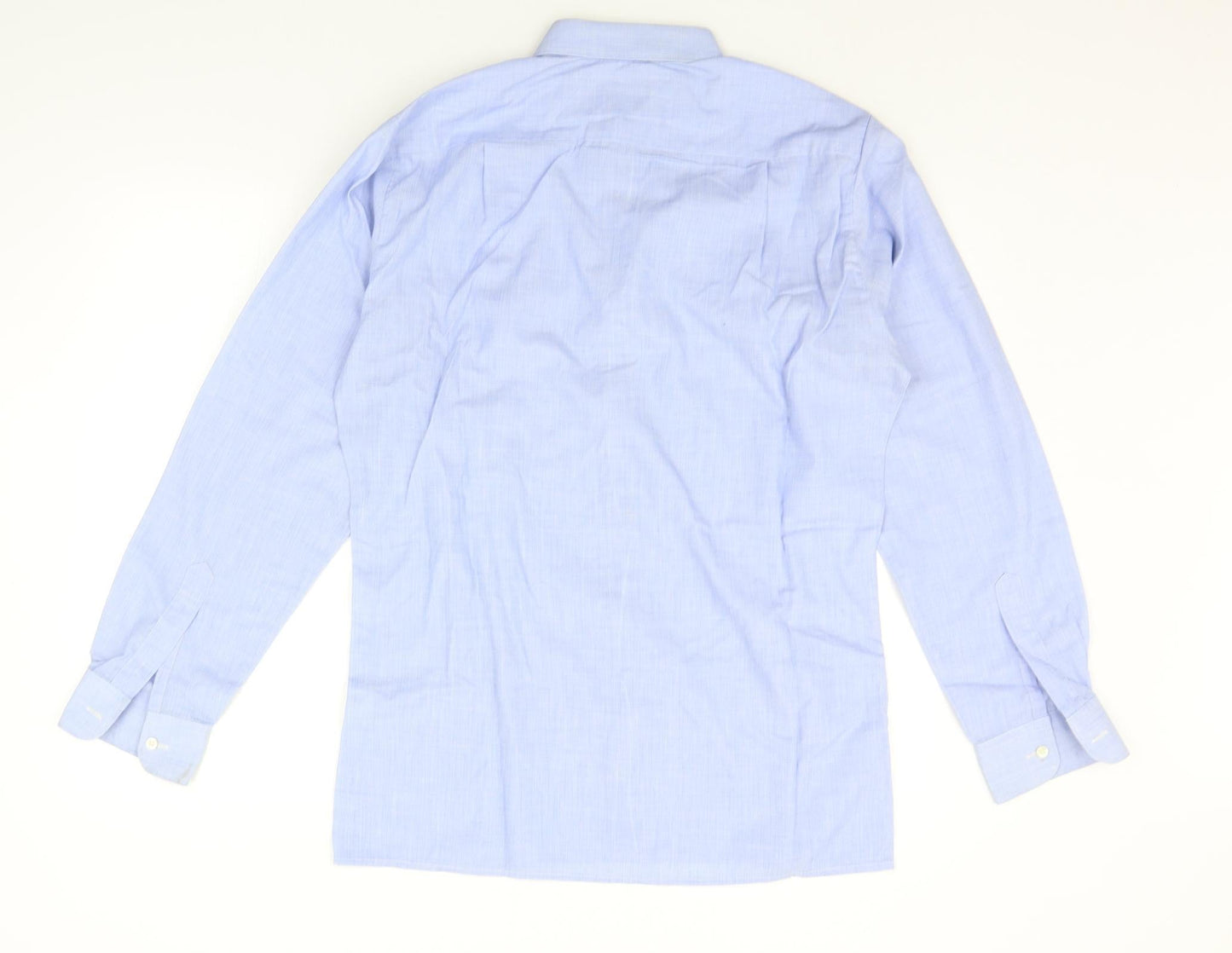 The Burton Collection Mens Blue    Button-Up Size 15