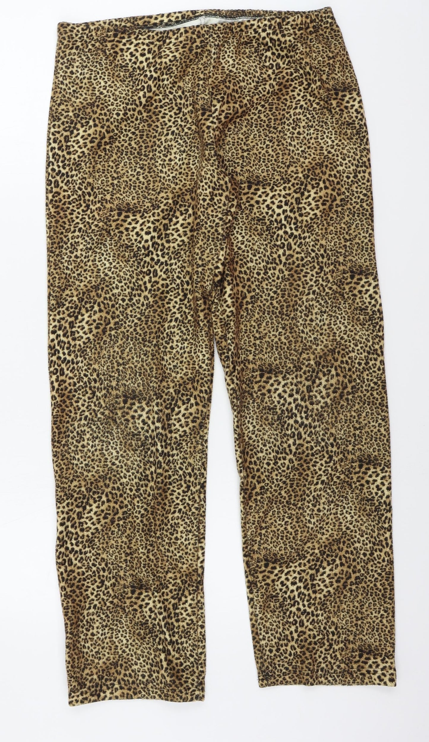 Preworn  Womens Beige Animal Print  Sweatpants Trousers Size 30 in L27 in
