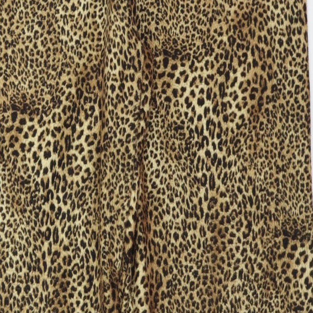 Preworn  Womens Beige Animal Print  Sweatpants Trousers Size 30 in L27 in