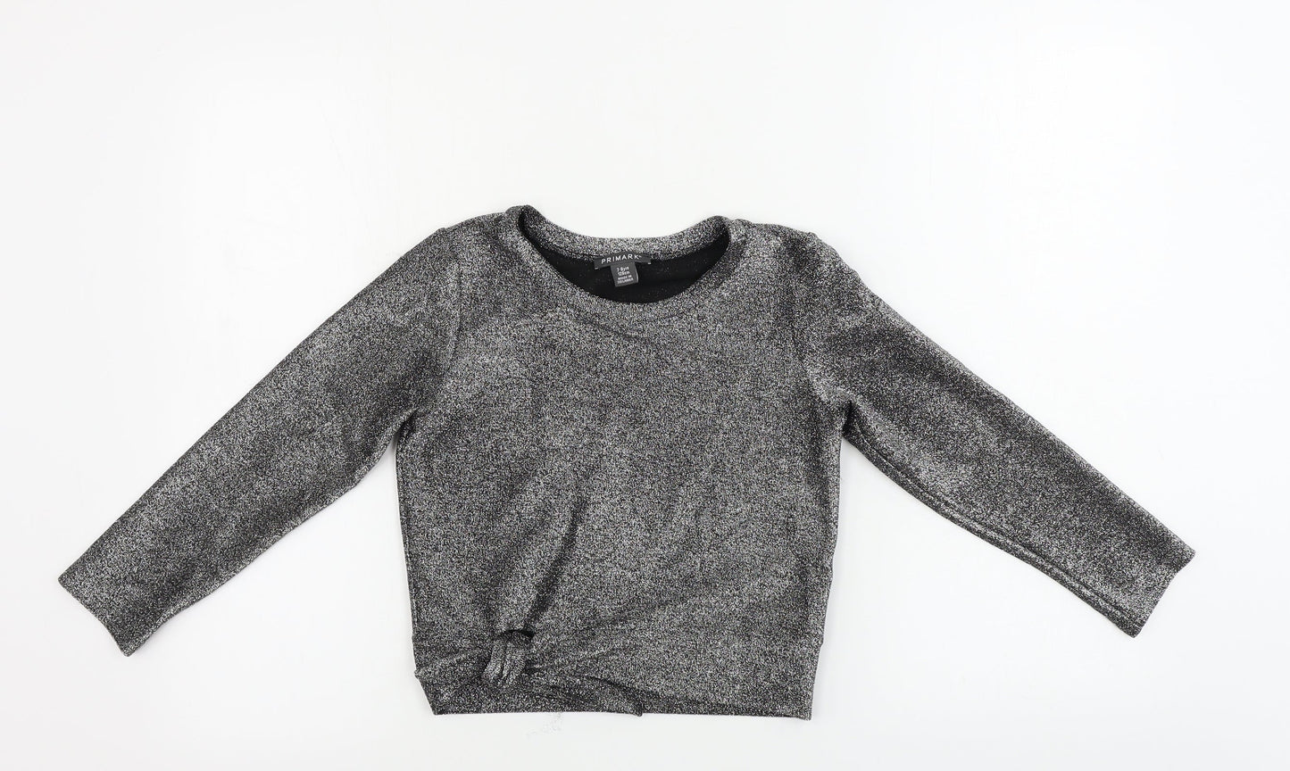 Primark  Girls Grey   Basic T-Shirt Size 7-8 Years