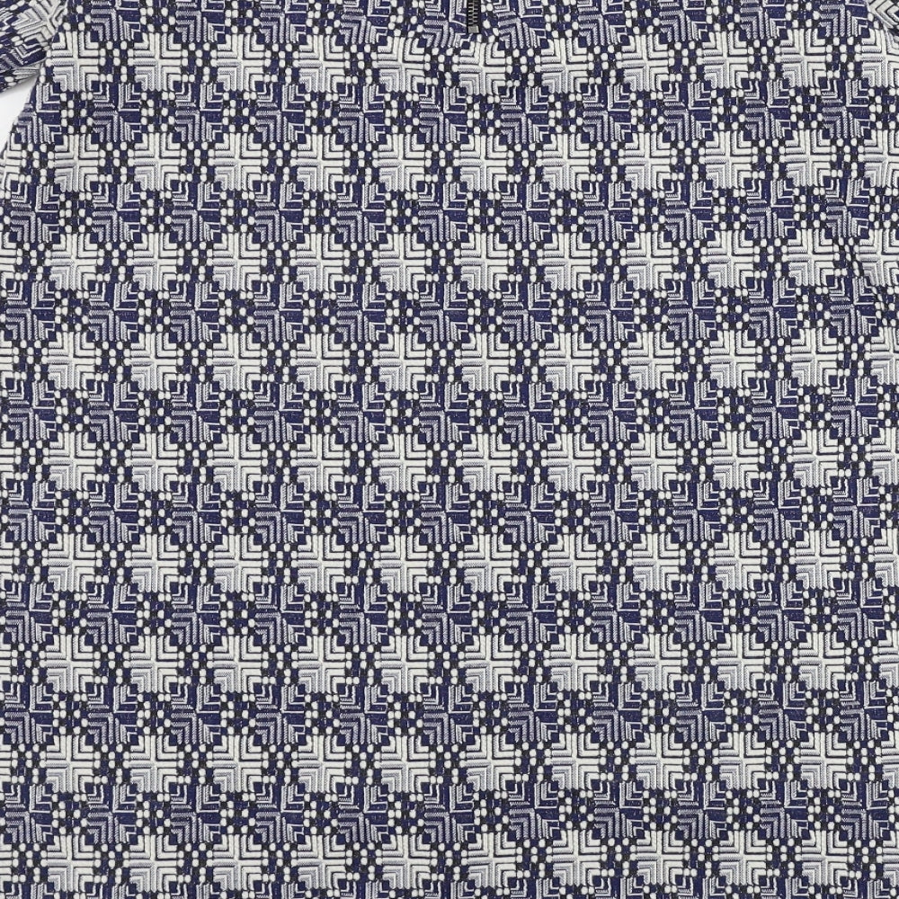 NEXT  Womens Blue Geometric  A-Line  Size 12
