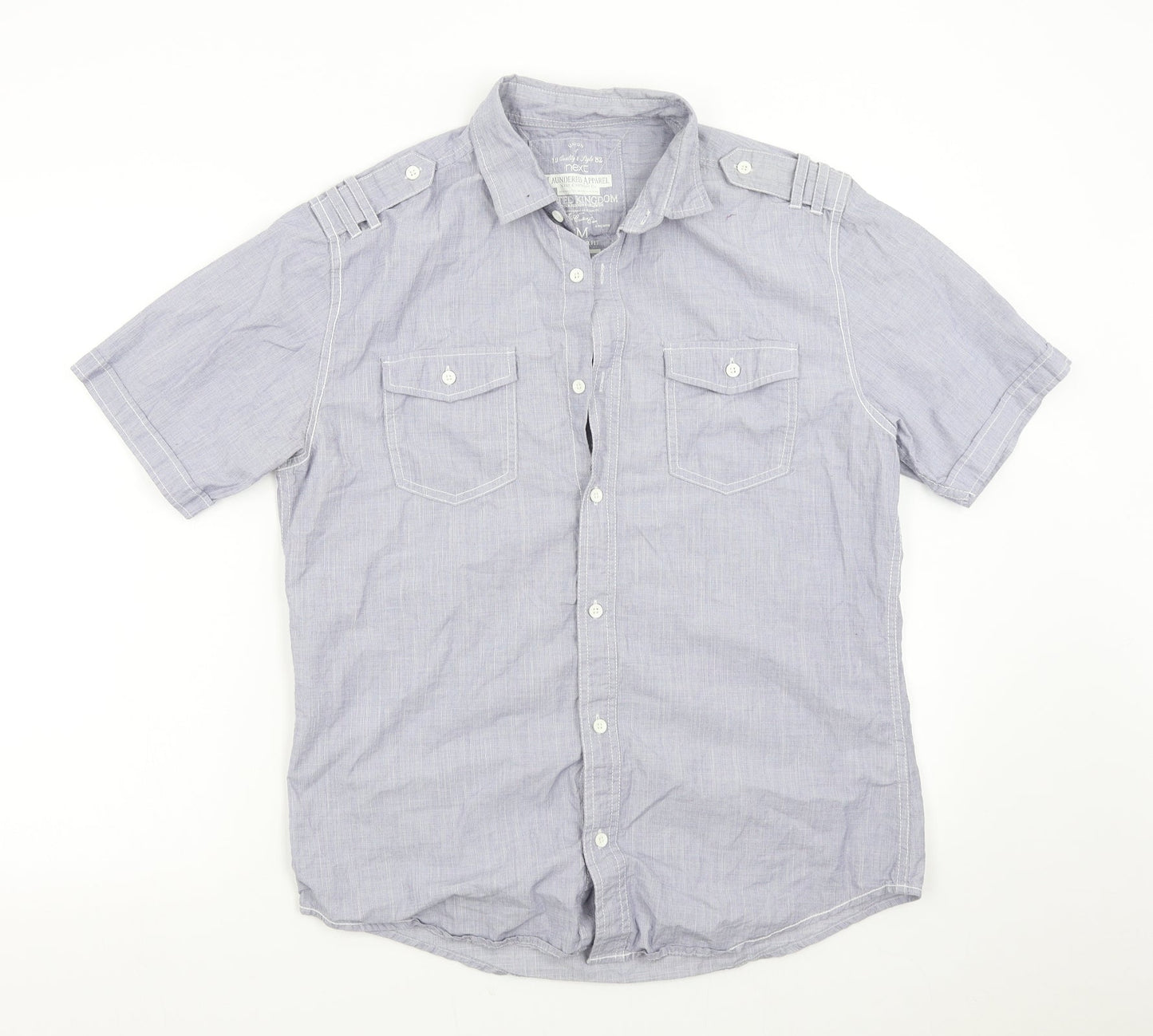 NEXT Mens Blue    Button-Up Size M