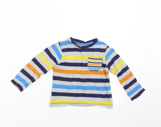 Nutmeg Baby Multicoloured Striped  Basic T-Shirt Size 12-18 Months