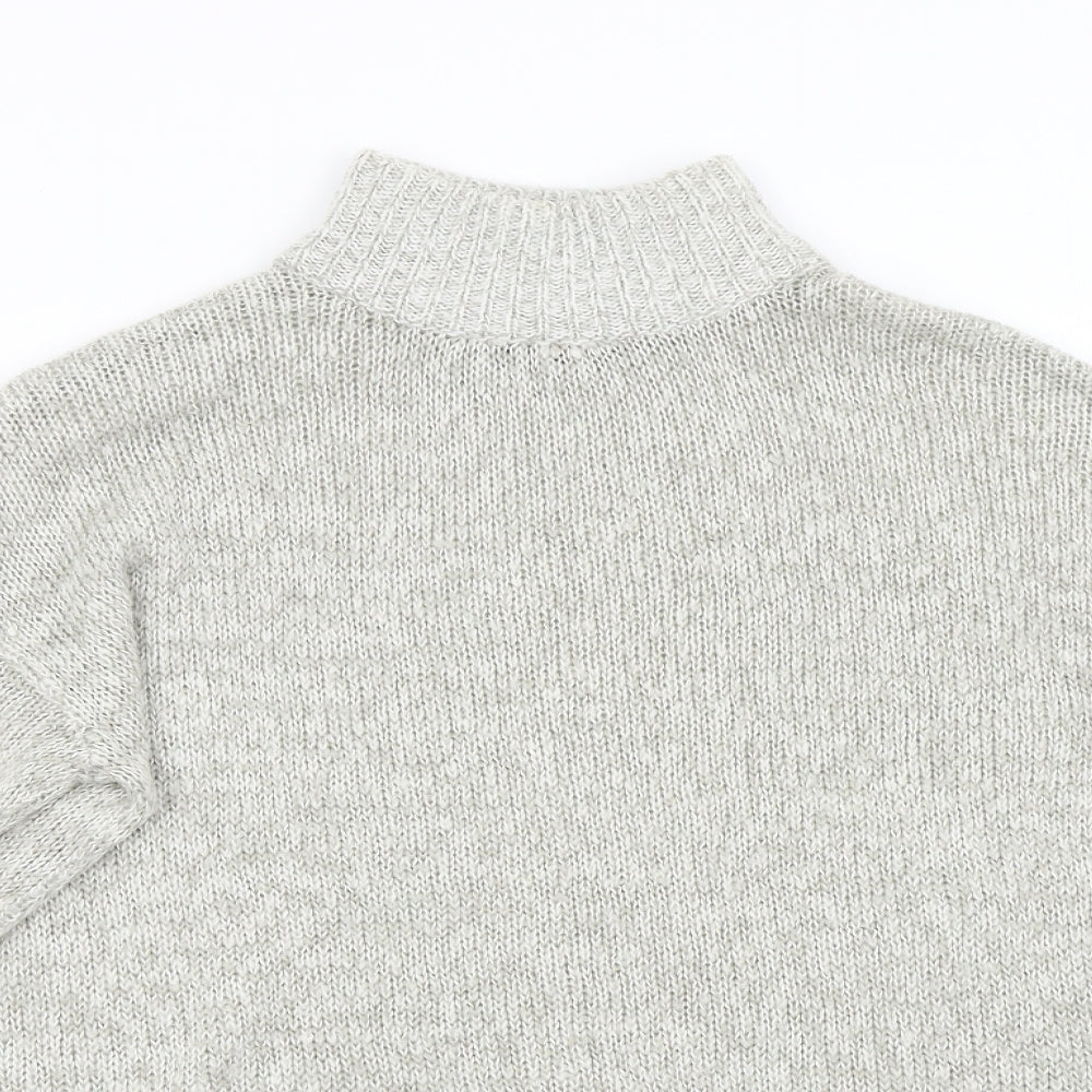 New Look Womens Grey  Knit Pullover Jumper Size M