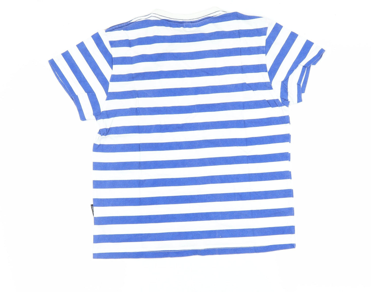 Just Play Boys Blue Striped  Basic T-Shirt Size 12-13 Years