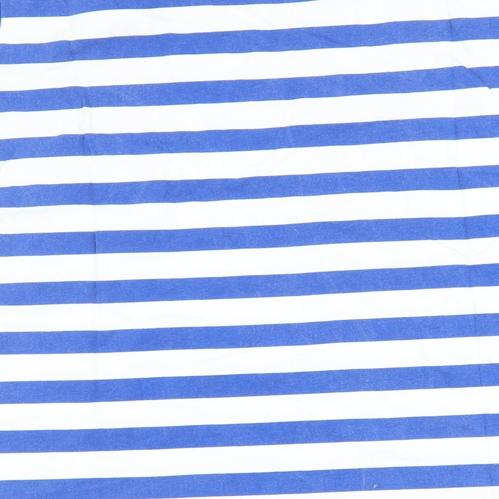 Just Play Boys Blue Striped  Basic T-Shirt Size 12-13 Years
