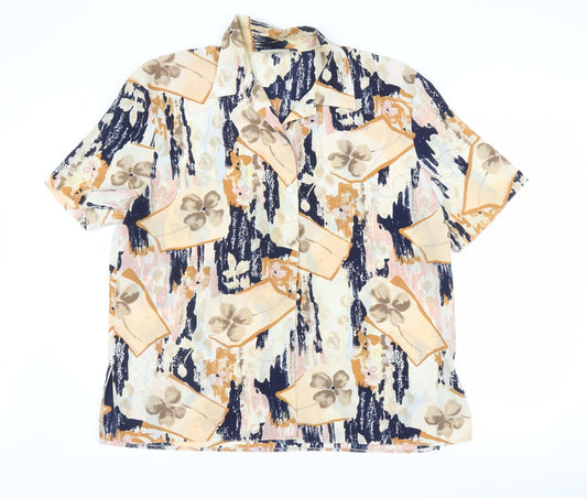 sky fashion Womens Multicoloured Floral  Basic Blouse Size 16