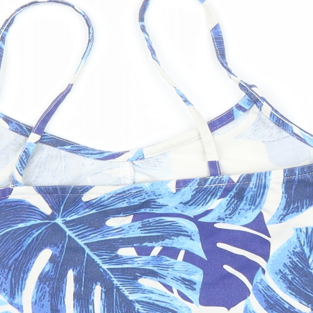 Topshop Womens Blue Floral  Basic Tank Size 8