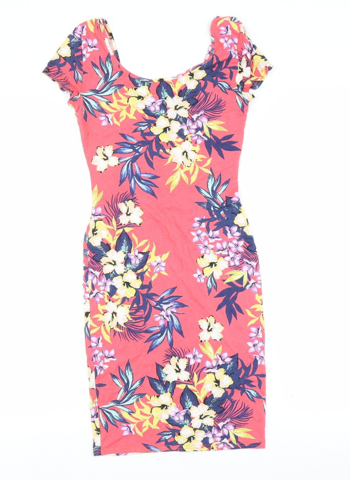 New Look Womens Pink Fair Isle  Bodycon  Size 10