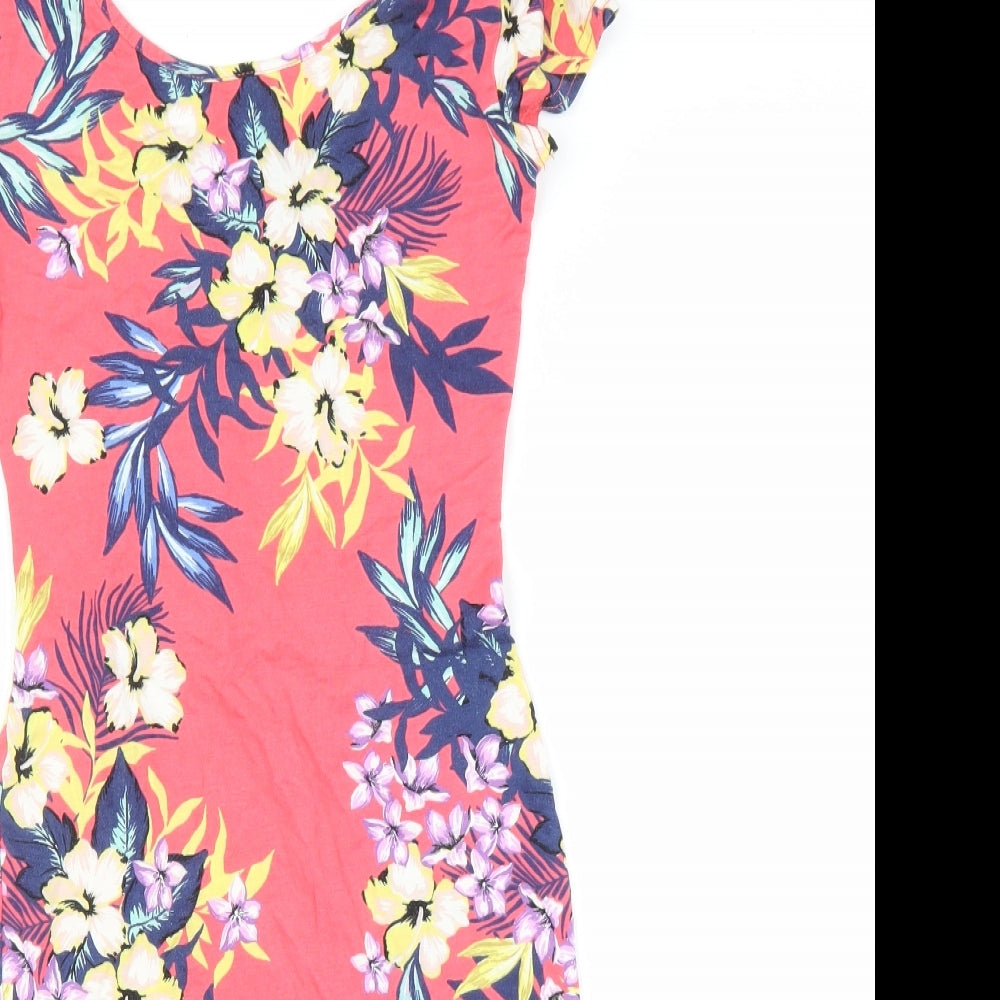 New Look Womens Pink Fair Isle  Bodycon  Size 10