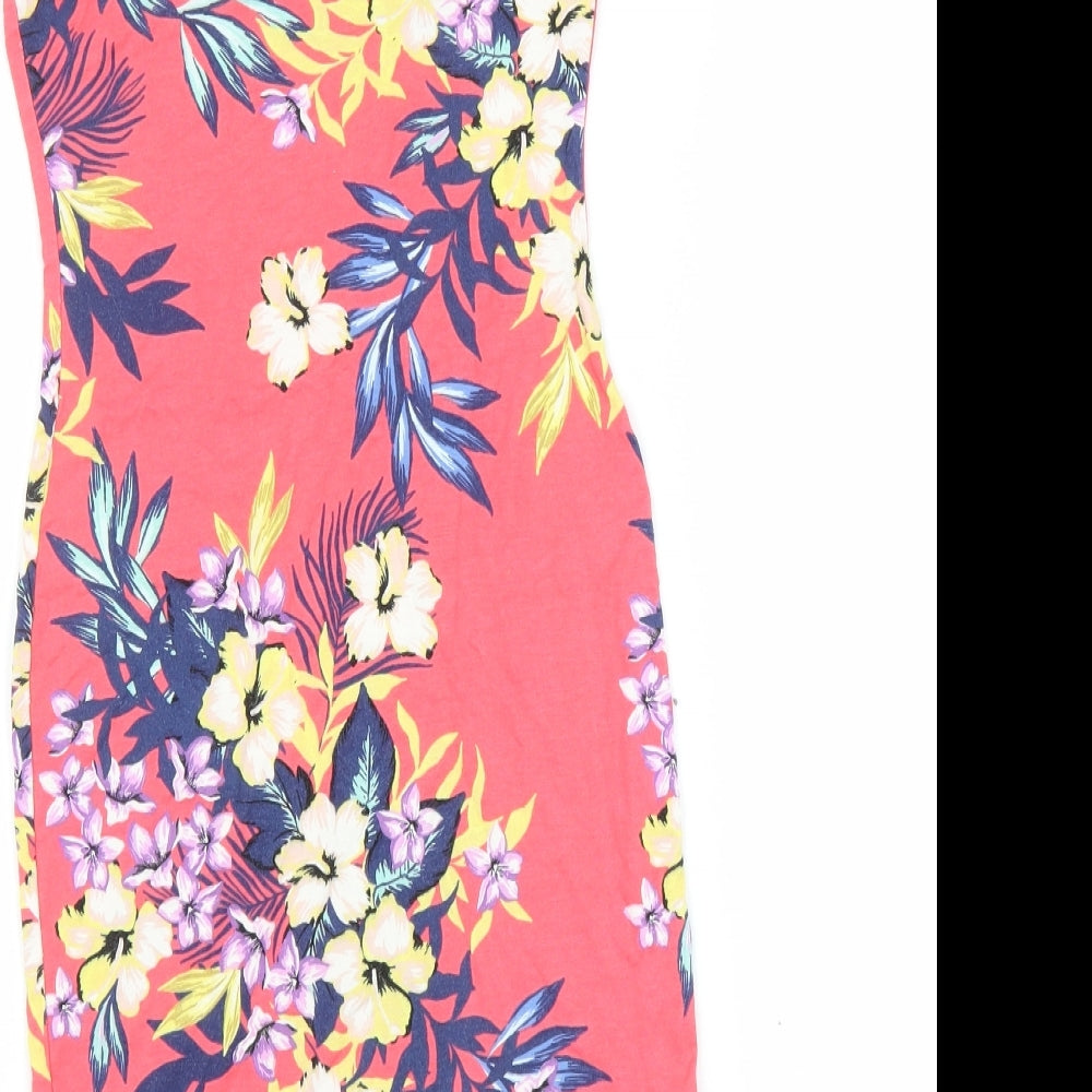 New Look Womens Pink Fair Isle  Bodycon  Size 10