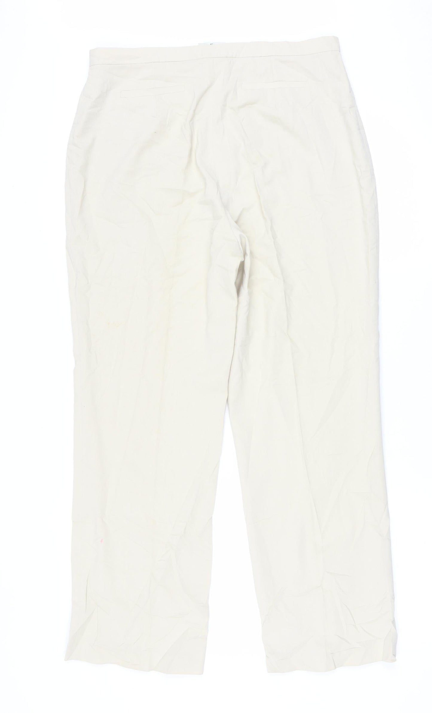 Katy Baker Womens Beige   Trousers  Size 16 L27.5 in