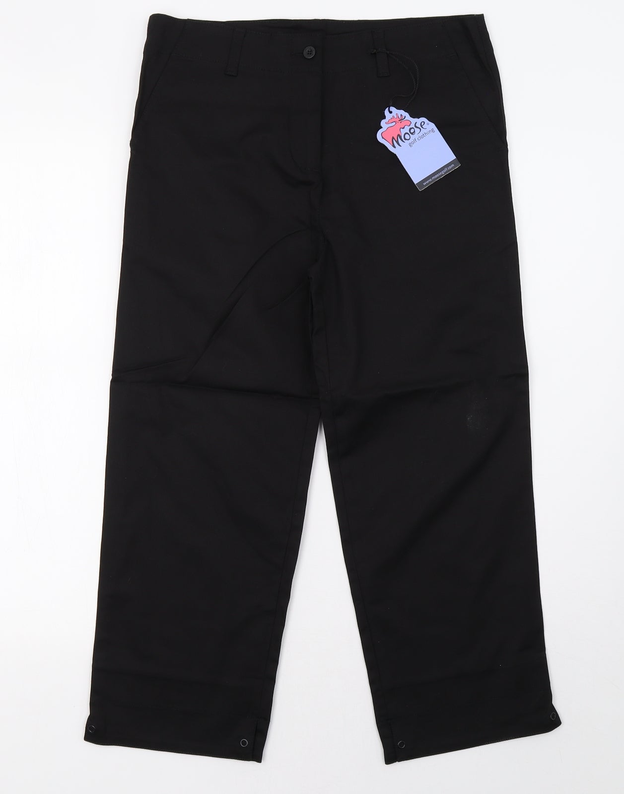 moose Womens Black   Trousers  Size 12 L26 in