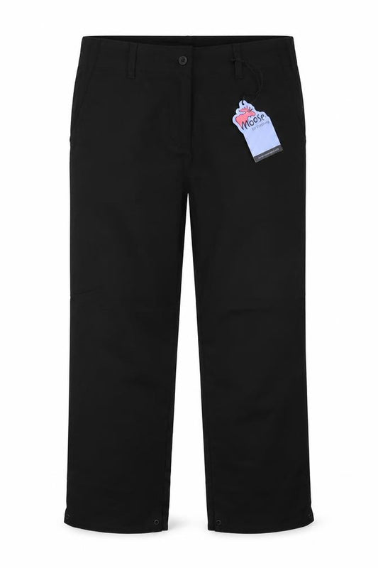 moose Womens Black   Trousers  Size 12 L26 in