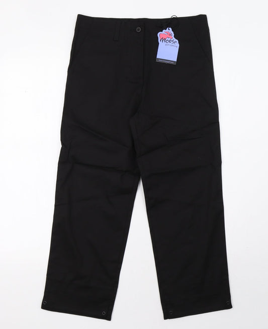 moose Womens Black   Trousers  Size 10 L26 in