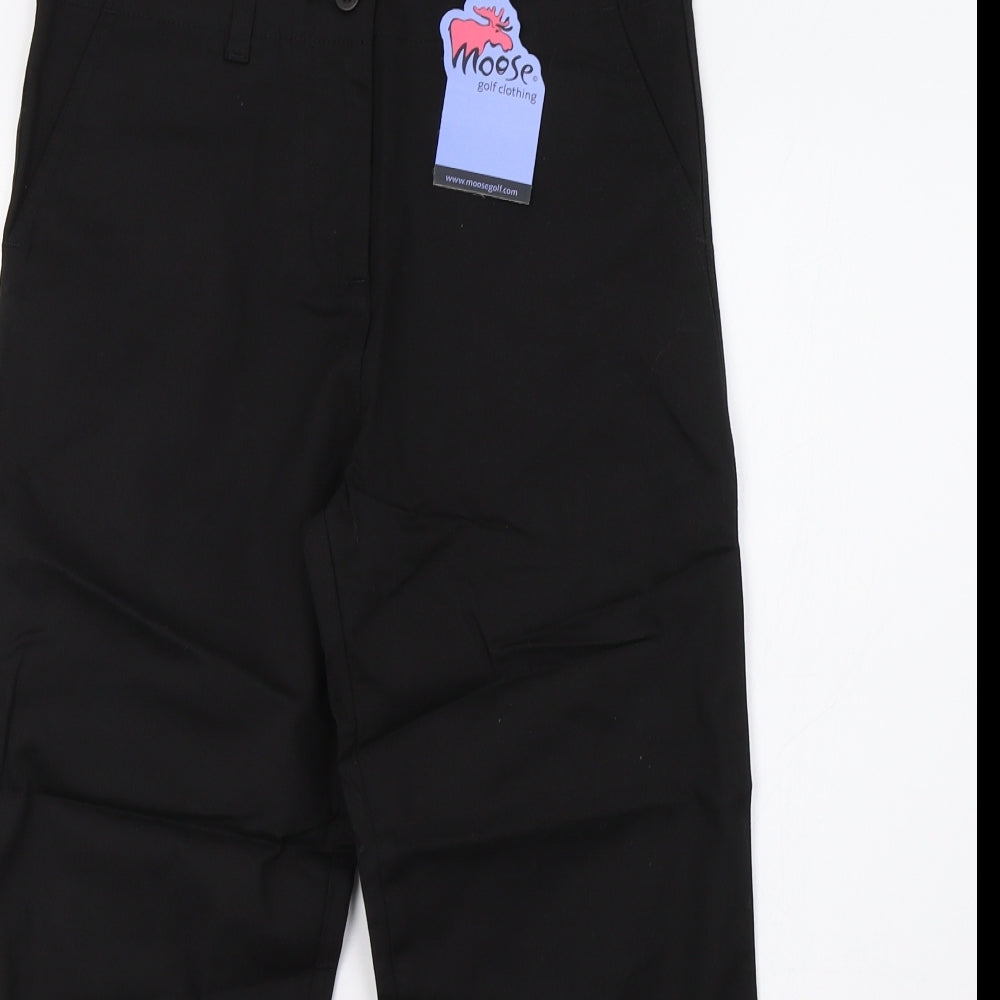moose Womens Black   Trousers  Size 10 L26 in