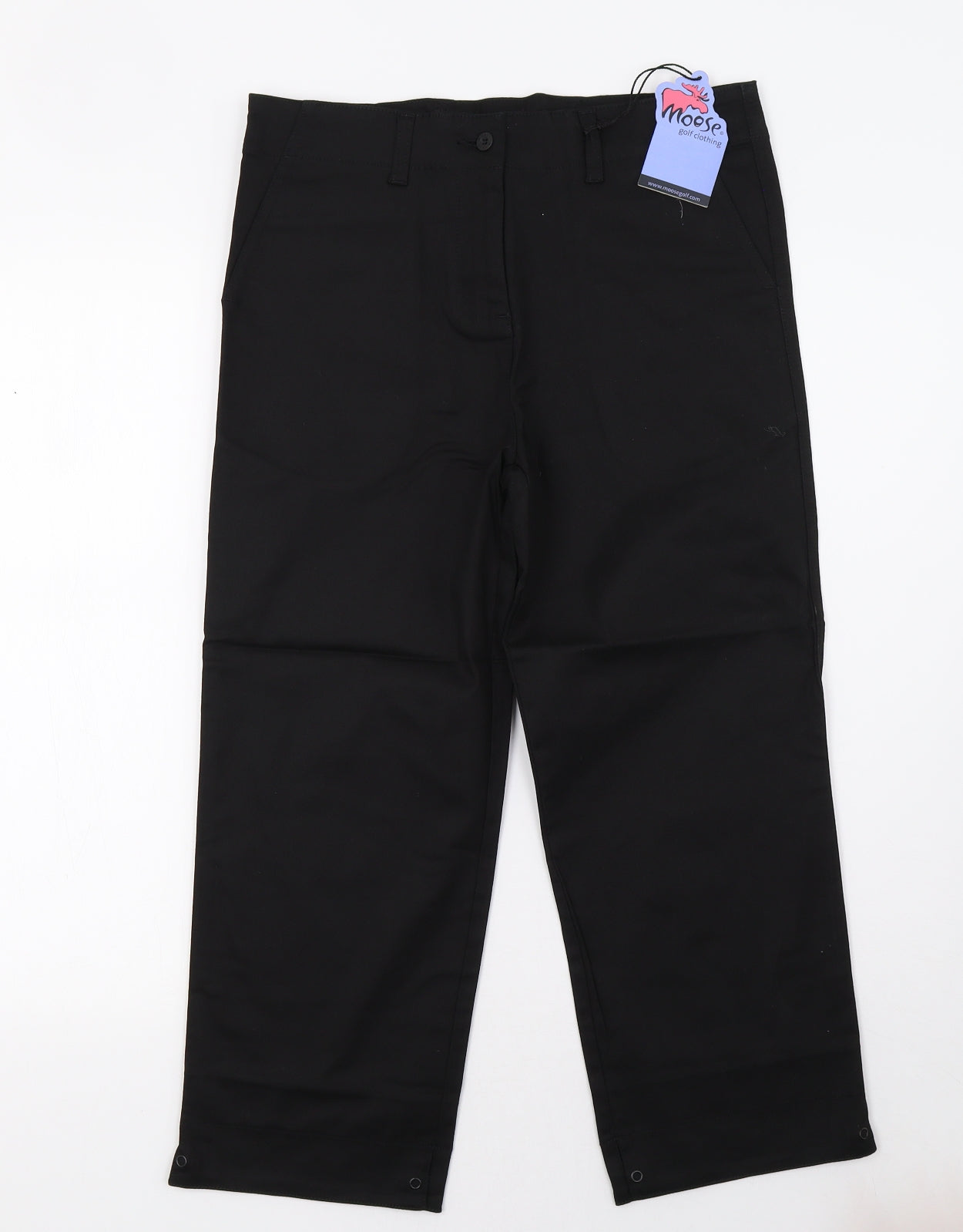 moose Womens Black   Trousers  Size 12 L26 in
