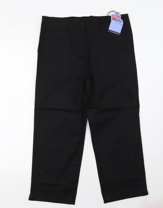 moose Womens Black   Trousers  Size 12 L26 in