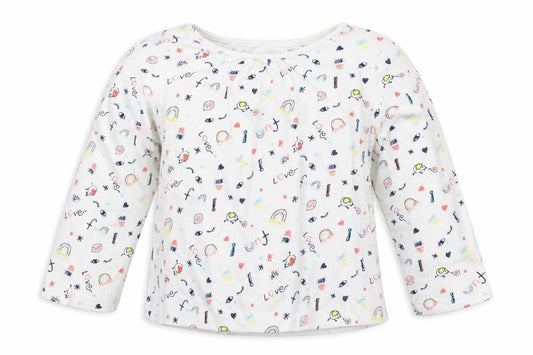 In Extenso Girls White   Basic T-Shirt Size 12 Months