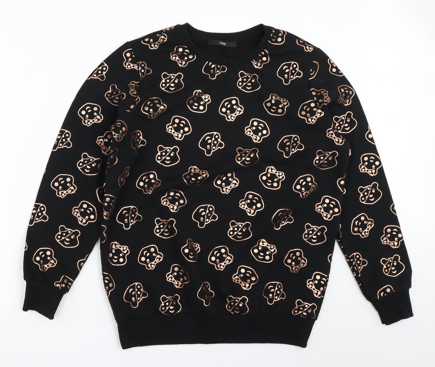 George Womens Black   Pullover Sweatshirt Size S