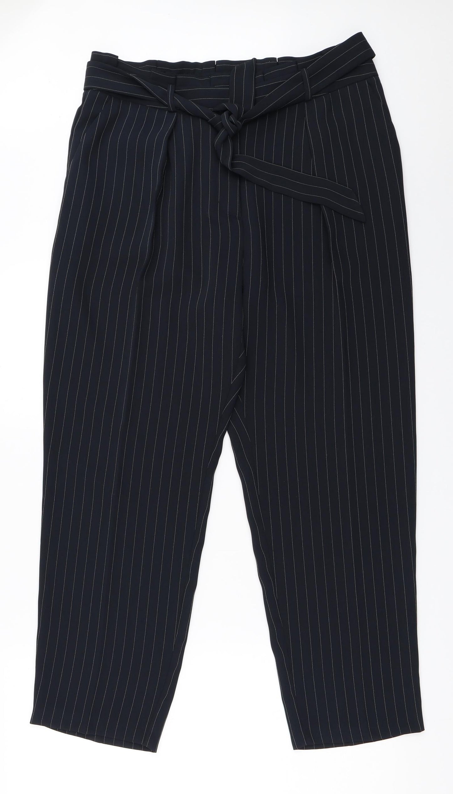 Oasis Womens Black   Trousers  Size 14 L27 in