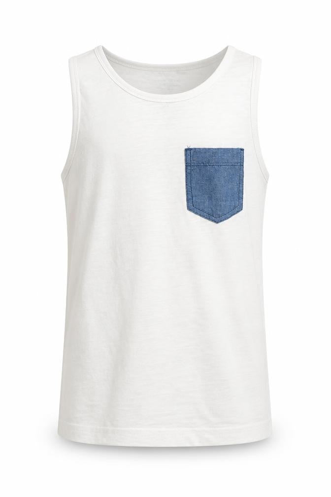 NEXT Boys White   Basic Tank Size 7 Years