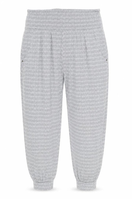 ESMARA Womens White Geometric  Trousers  Size 14 L25 in