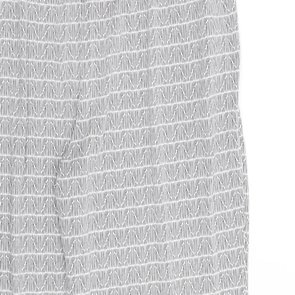 ESMARA Womens White Geometric  Trousers  Size 14 L25 in