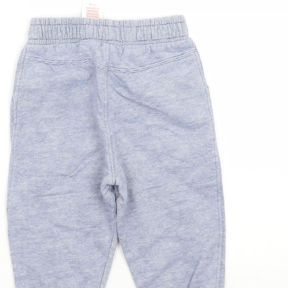 F&F Boys Blue Striped  Sweatpants Trousers Size 6-9 Months
