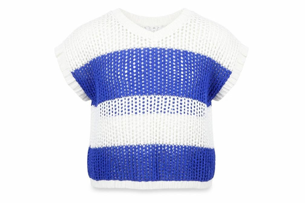 united of colurs Girls Multicoloured Striped  Pullover Jumper Size 8-9 Years