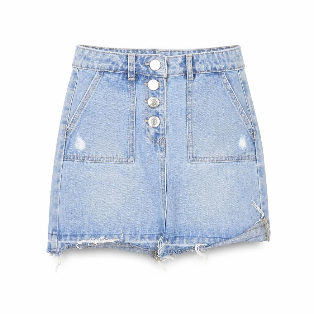 Candy Couture Girls Blue  Denim Mini Skirt Size 9 Years