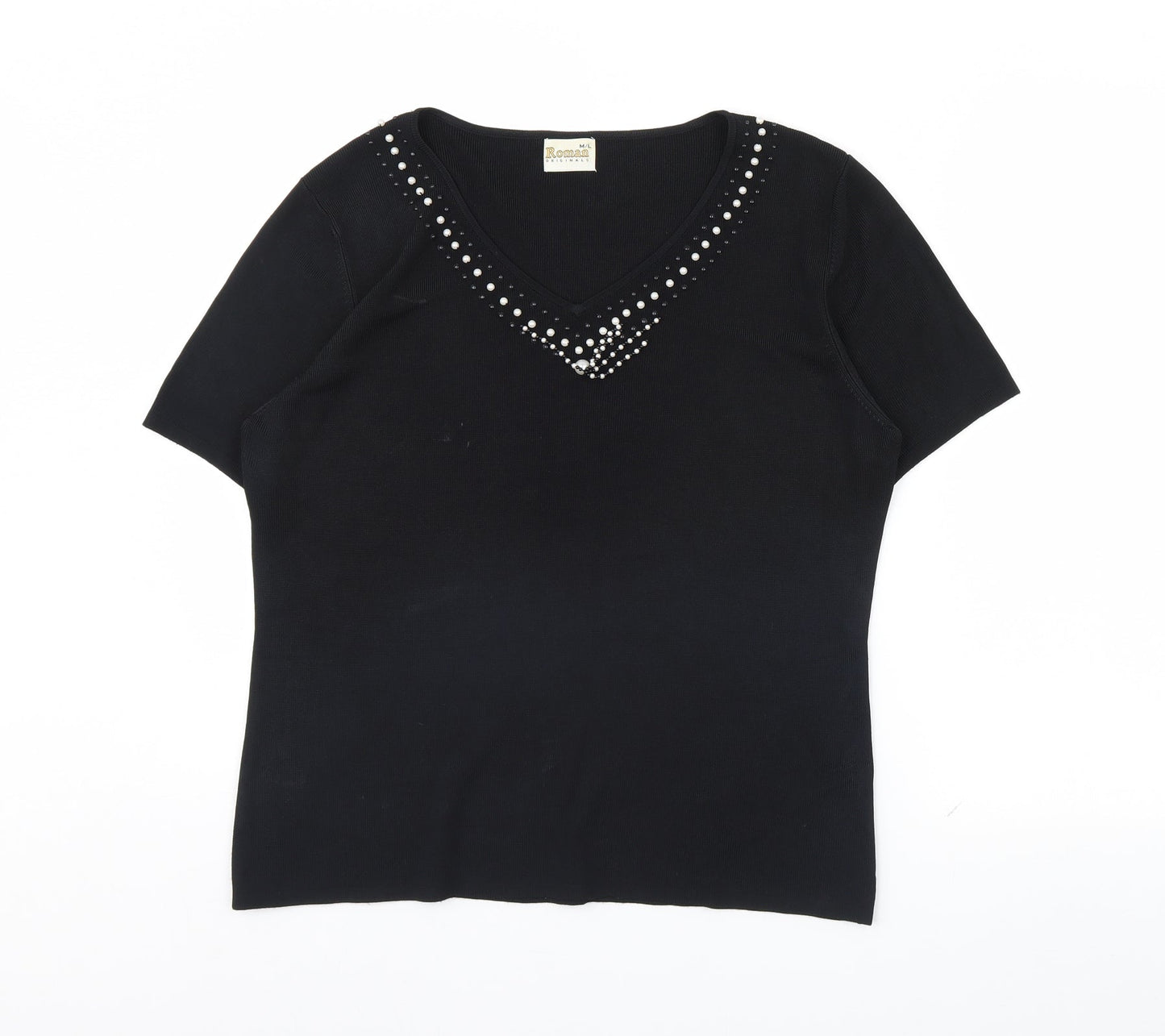 Roman Womens Black   Pullover Jumper Size M