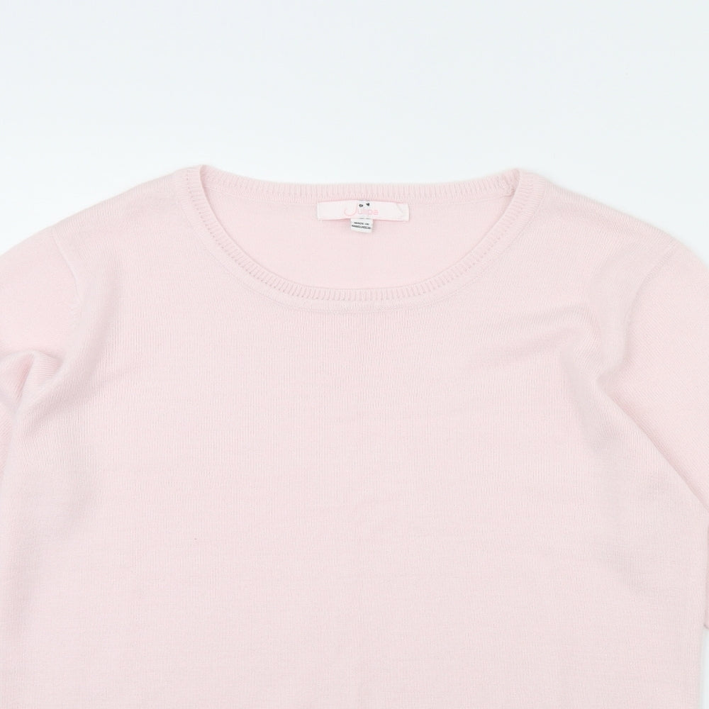Julipa Womens Pink   Pullover Jumper Size 12