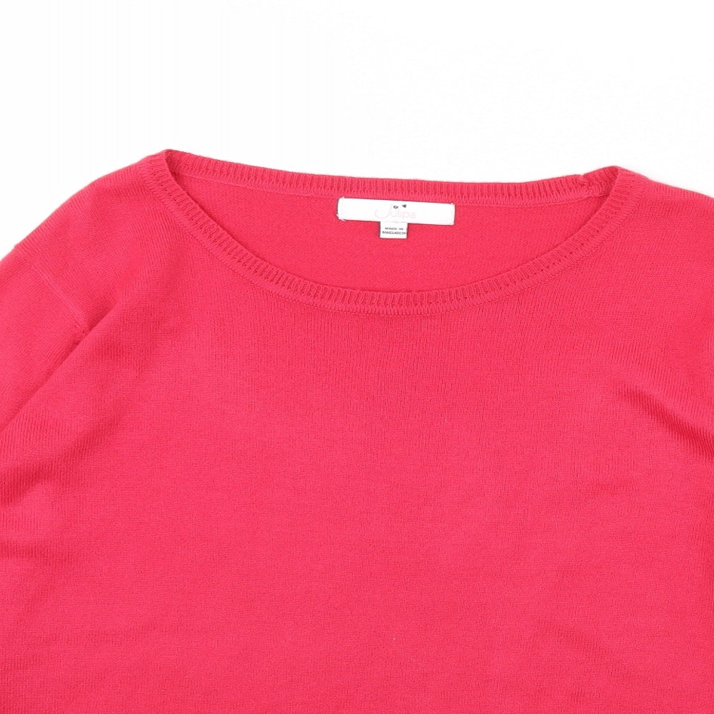 Julipa Womens Pink   Pullover Jumper Size 12
