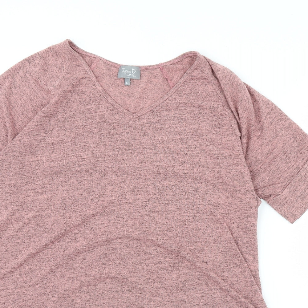 Lottie Loves Womens Pink   Pullover Jumper Size L