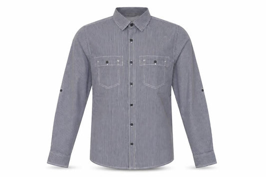 Topman Mens Blue Striped   Button-Up Size M
