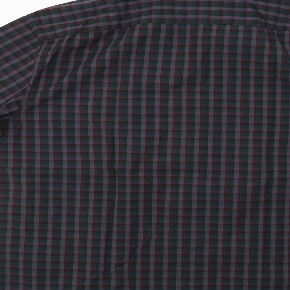 Gap Mens Purple Check   Button-Up Size M