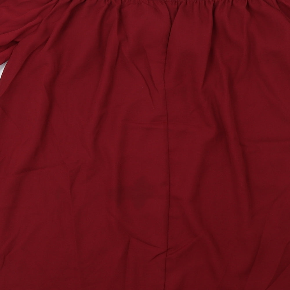 Zanzea Womens Red   Basic Blouse Size M