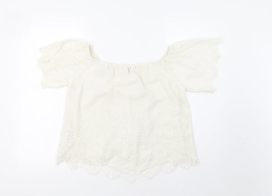 Miss Selfridge Womens White   Basic Blouse Size 10